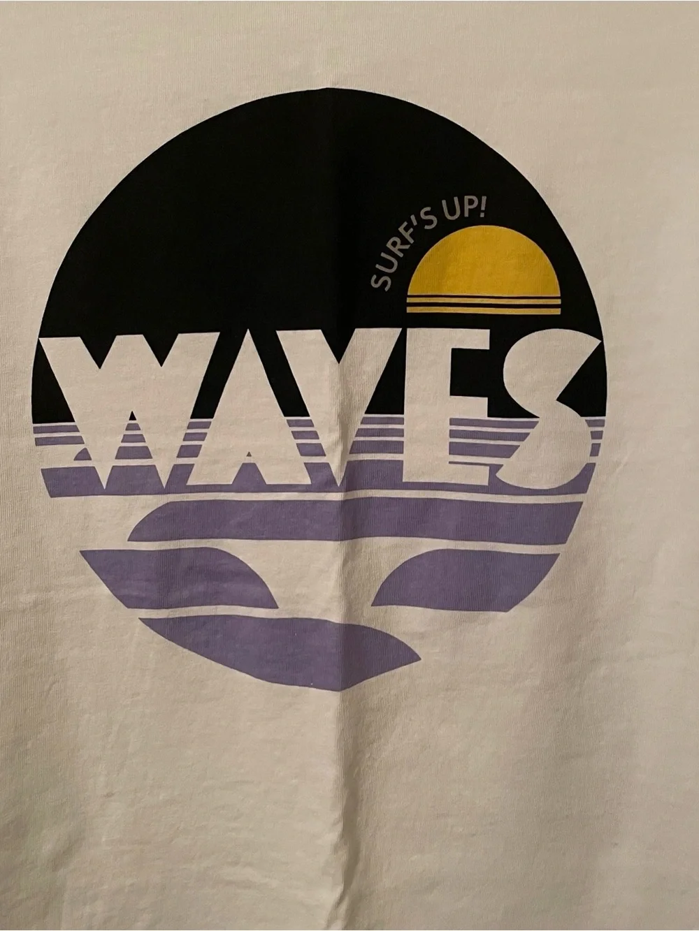 Nukutavake Boy’s‎ White Multicolor Surfs Up Waves Graphic Top Shirt Size 16